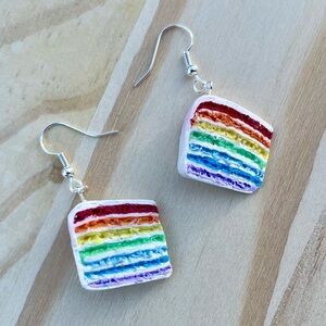 Colorful Rainbow Cake Earrings